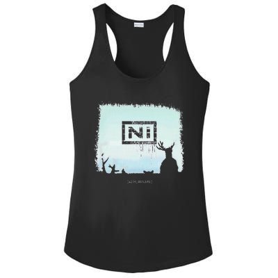 Ni With Antlers Ladies PosiCharge Competitor Racerback Tank