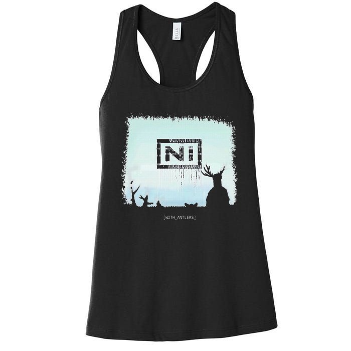 Ni With Antlers Women's Racerback Tank