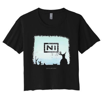 Ni With Antlers Women's Crop Top Tee