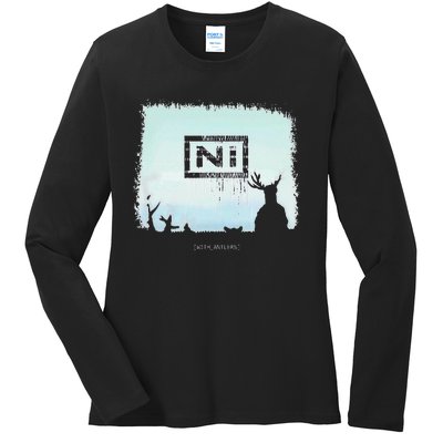 Ni With Antlers Ladies Long Sleeve Shirt