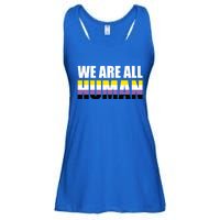 Nonbinary We Are All Hu Lgbtq Ally Pride Flag Nongender Cute Gift Ladies Essential Flowy Tank