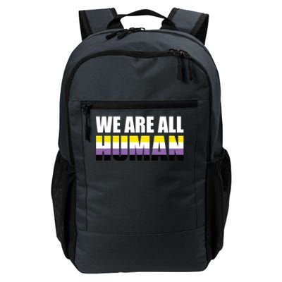 Nonbinary We Are All Hu Lgbtq Ally Pride Flag Nongender Cute Gift Daily Commute Backpack