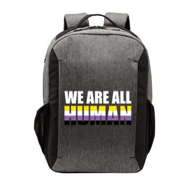 Nonbinary We Are All Hu Lgbtq Ally Pride Flag Nongender Cute Gift Vector Backpack