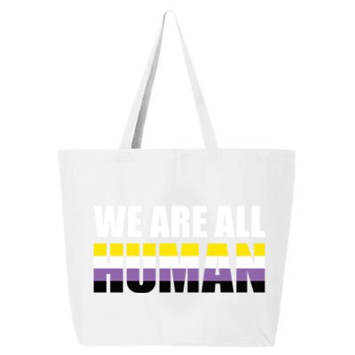 Nonbinary We Are All Hu Lgbtq Ally Pride Flag Nongender Cute Gift 25L Jumbo Tote