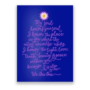 Namaste We Are One Floral Meditation Zen Chill Meaningful Gift Poster