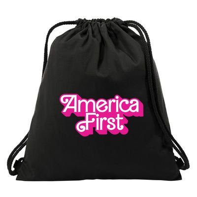 Natalie Winters America First Drawstring Bag