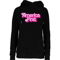 Natalie Winters America First Womens Funnel Neck Pullover Hood