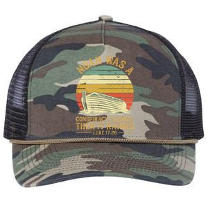 Noah Was A Conspiracy Theorist Then It Rained Christian Retro Rope Trucker Hat Cap