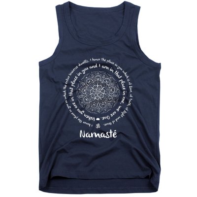 NAMASTE WE ARE ONE Meditation Sayings Mandala Yoga Gift Tank Top