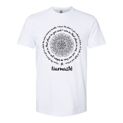 NAMASTE WE ARE ONE Meditation Sayings Mandala Yoga Gift Softstyle® CVC T-Shirt