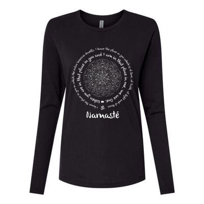 NAMASTE WE ARE ONE Meditation Sayings Mandala Yoga Gift Womens Cotton Relaxed Long Sleeve T-Shirt