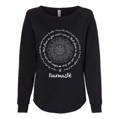 NAMASTE WE ARE ONE Meditation Sayings Mandala Yoga Gift Womens California Wash Sweatshirt