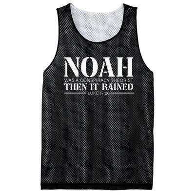 Noah Was A Conspiracy Theorist Then It Rained Mesh Reversible Basketball Jersey Tank