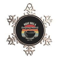 Noah Was A Conspiracy Theorist Then It Rained Metallic Star Ornament