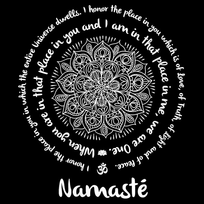 NAMASTE WE ARE ONE Meditation Sayings Mandala Yoga Gift Flatbill Hat