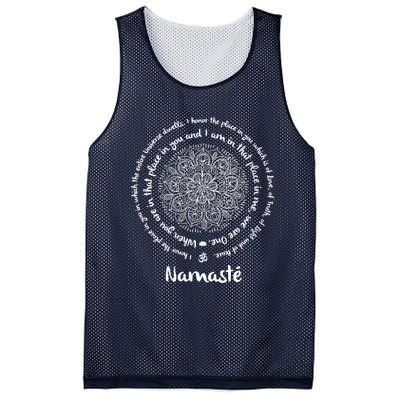 NAMASTE WE ARE ONE Meditation Sayings Mandala Yoga Gift Mesh Reversible Basketball Jersey Tank