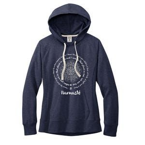 NAMASTE WE ARE ONE Meditation Sayings Mandala Yoga Gift Women's Fleece Hoodie