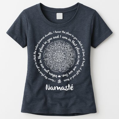 NAMASTE WE ARE ONE Meditation Sayings Mandala Yoga Gift Womens T-Shirt