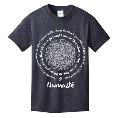 NAMASTE WE ARE ONE Meditation Sayings Mandala Yoga Gift Kids T-Shirt