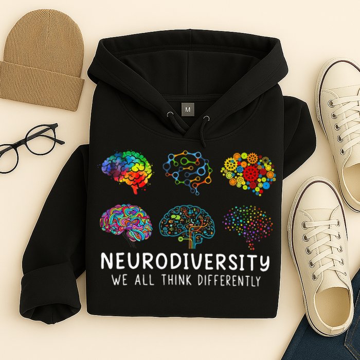 Neurodiversity We All Think Differently Brain Autism Hoodie