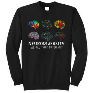 Neurodiversity We All Think Differently Brain Autism Sweatshirt