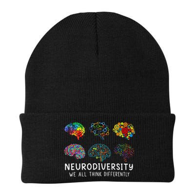 Neurodiversity We All Think Differently Brain Autism Beanie