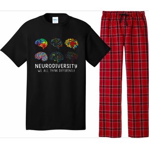 Neurodiversity We All Think Differently Brain Autism Pajama Set