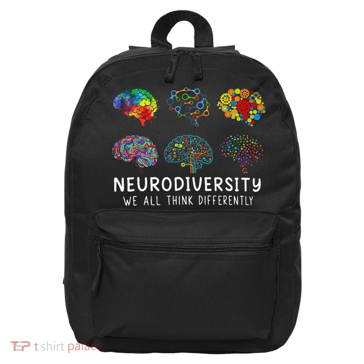 Neurodiversity We All Think Differently Brain Autism 16 in Basic Backpack