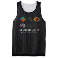 Neurodiversity We All Think Differently Brain Autism Mesh Reversible Basketball Jersey Tank