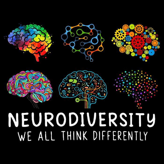 Neurodiversity We All Think Differently Brain Autism Tall Sweatshirt