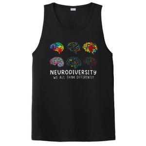 Neurodiversity We All Think Differently Brain Autism PosiCharge Competitor Tank