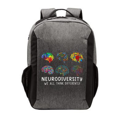 Neurodiversity We All Think Differently Brain Autism Vector Backpack