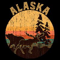 Nature Willdife Bear Moose Alaskan Animal Forest Alaska Cooling Performance Crew T-Shirt