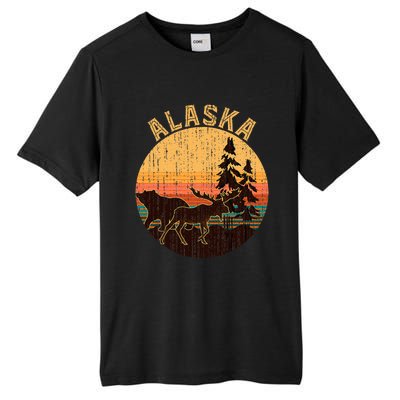 Nature Willdife Bear Moose Alaskan Animal Forest Alaska Tall Fusion ChromaSoft Performance T-Shirt