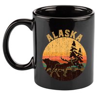 Nature Willdife Bear Moose Alaskan Animal Forest Alaska 11oz C Handle Ceramic Mug