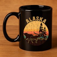 Nature Willdife Bear Moose Alaskan Animal Forest Alaska 11oz C Handle Ceramic Mug