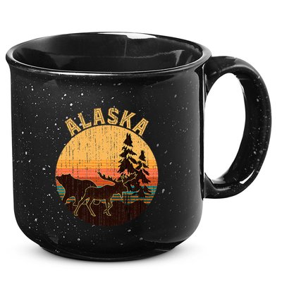 Nature Willdife Bear Moose Alaskan Animal Forest Alaska 15oz Campfire Ceramic Mug