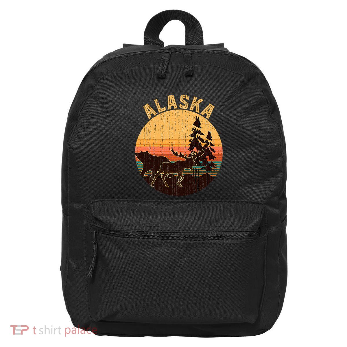 Nature Willdife Bear Moose Alaskan Animal Forest Alaska 16 in Basic Backpack