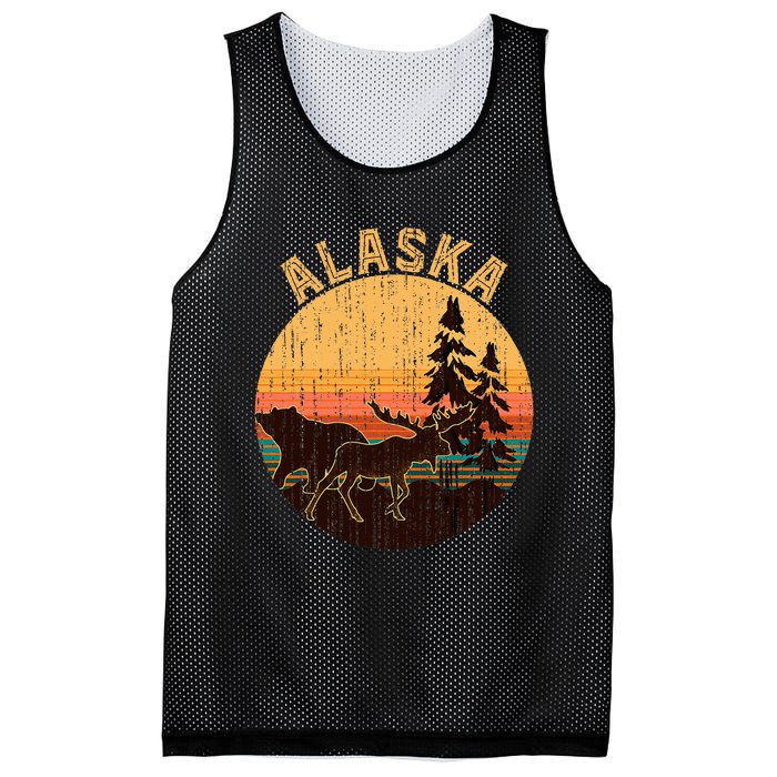 Nature Willdife Bear Moose Alaskan Animal Forest Alaska Mesh Reversible Basketball Jersey Tank