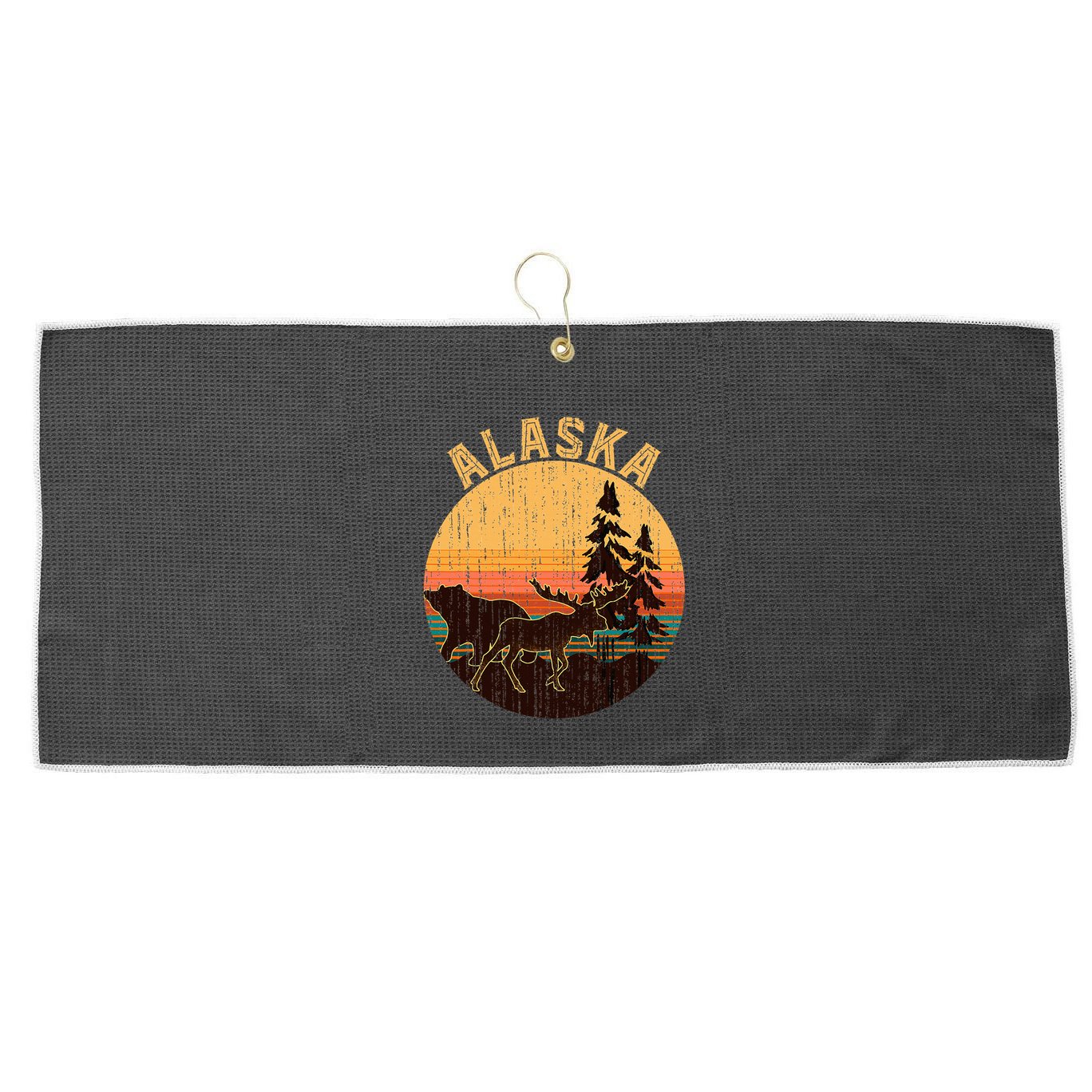 Nature Willdife Bear Moose Alaskan Animal Forest Alaska Large Microfiber Waffle Golf Towel