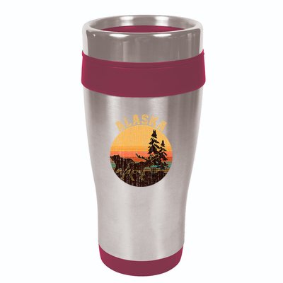 Nature Willdife Bear Moose Alaskan Animal Forest Alaska 16oz Travel Tumbler
