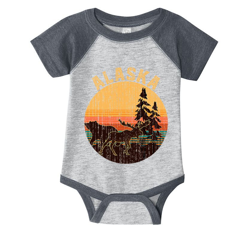 Nature Willdife Bear Moose Alaskan Animal Forest Alaska Infant Baby Jersey Bodysuit