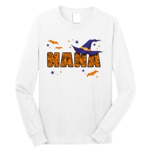 Nana Witch Cute Grandma Nana Halloween Costume Funny Long Sleeve Shirt