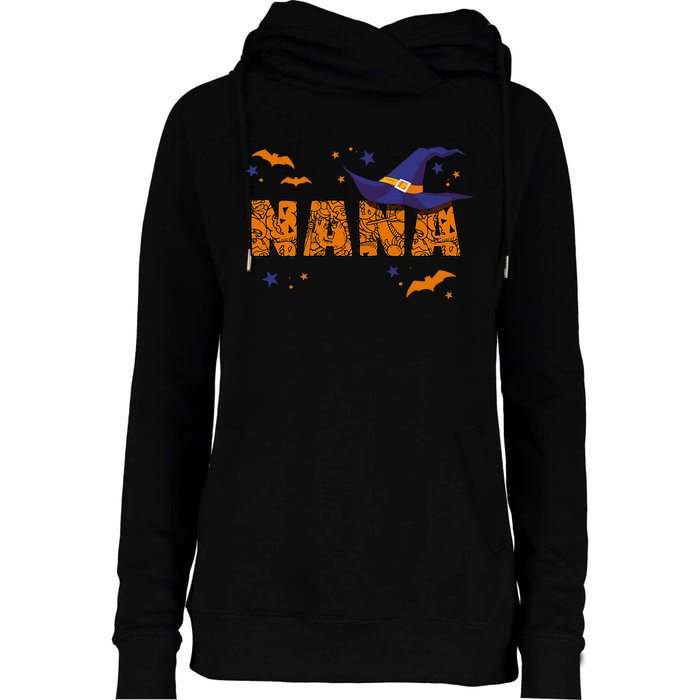 Nana Witch Cute Grandma Nana Halloween Costume Funny Womens Funnel Neck Pullover Hood