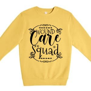 Nurse Wound Care Squad Leopard Cute Nursing Rn Gift Premium Crewneck Sweatshirt