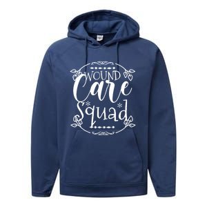 Nurse Wound Care Squad Leopard Cute Nursing Rn Gift Performance Fleece Hoodie