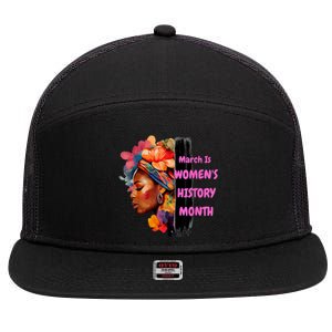 National Woman Day March Is Women's History Month 7 Panel Mesh Trucker Snapback Hat