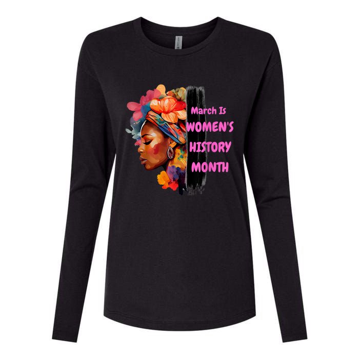 National Woman Day March Is Women's History Month Womens Cotton Relaxed Long Sleeve T-Shirt