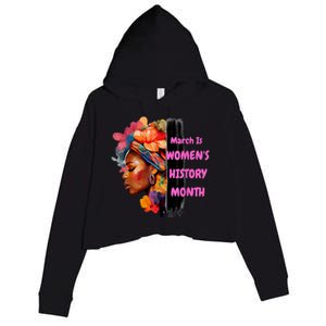 National Woman Day March Is Women's History Month Crop Fleece Hoodie