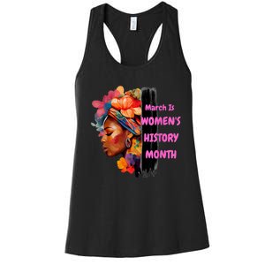 National Woman Day March Is Women's History Month Women's Racerback Tank